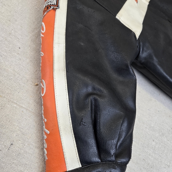 Vintage 90s Kids Harley Davidson Faux Leather Jacket Size 4t - Picture 5 of 11